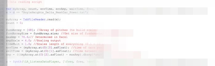 Sonifying Traffic Data